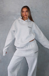 Core Classic Oversized Hoodie Dark Grey Marle