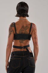 HARDEST TO LOVE DENIM CORSET