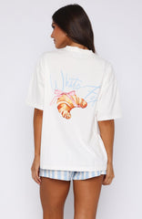 Fresh Only Pyjama Oversized Tee White