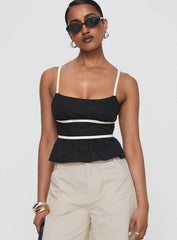 Daxon Top Black / Cream