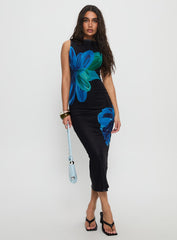 Fayola Maxi Dress Blue Floral