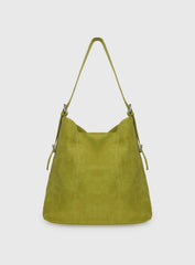 Bonus Points Faux Suede Shoulder Bag Green