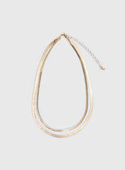 Follow Emotions Layered Necklace Gold