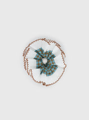 Fancy That Textured Scrunchie Blue Check