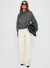 Call You Up Bomber Jacket Charcoal