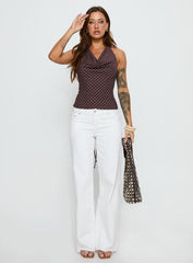 Gaybriel Cowl Neck Low Back Top Wine Check