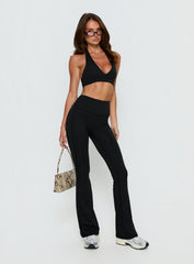 Energize Active Invisible Scrunch Flare Leggings Black