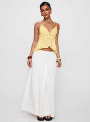Blondelle Frill Detail Top Yellow