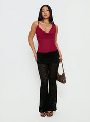 Gogo Lace Flare Pants Black