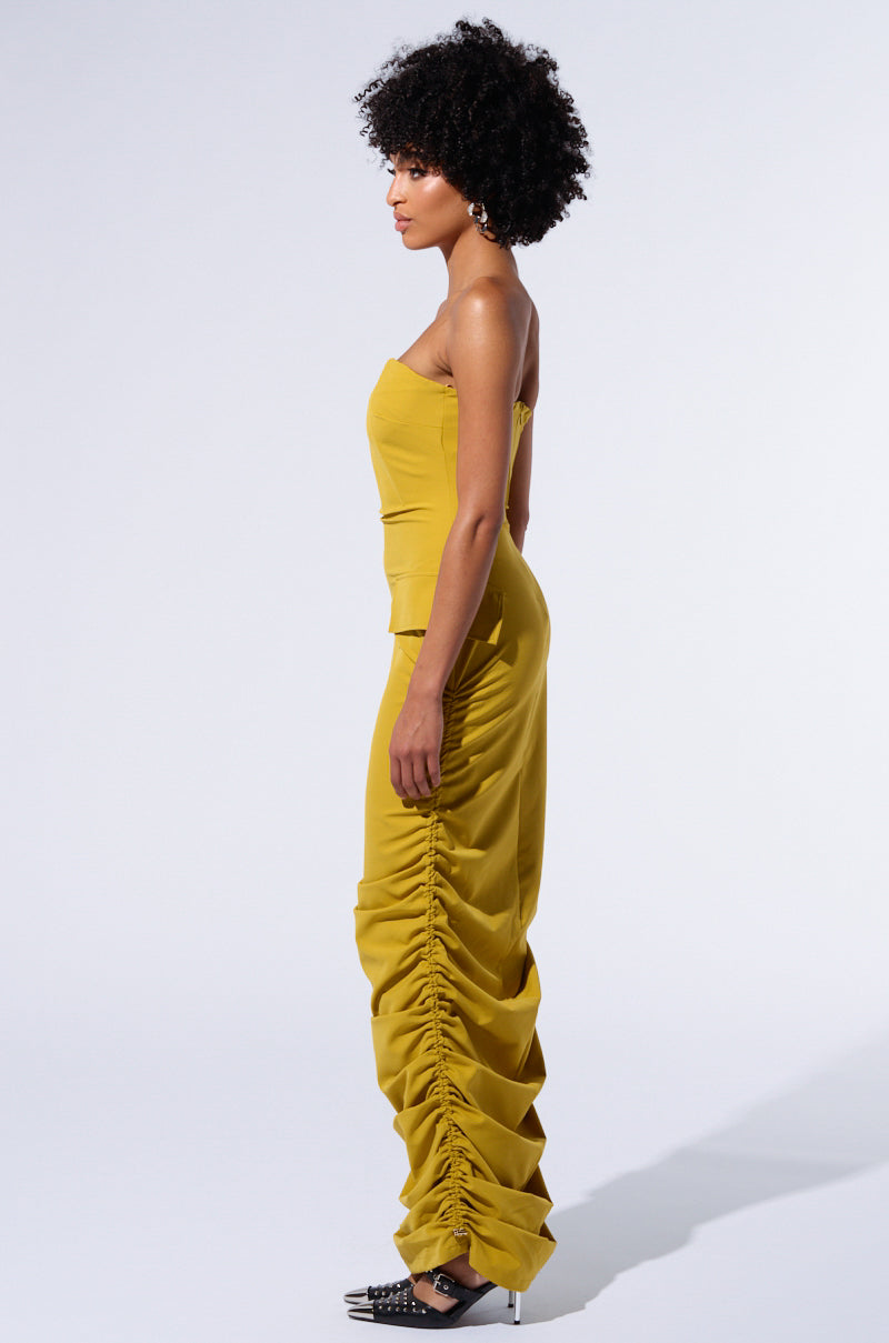 ASH STRAPLESS CARGO MAXI DRESS