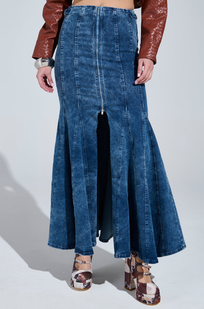 PAINTED LADY MAXI SKIRT WITH BUILT IN SHORT