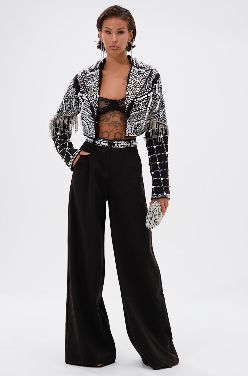 DIRTY MARTINI EMBELLISHED BLAZER