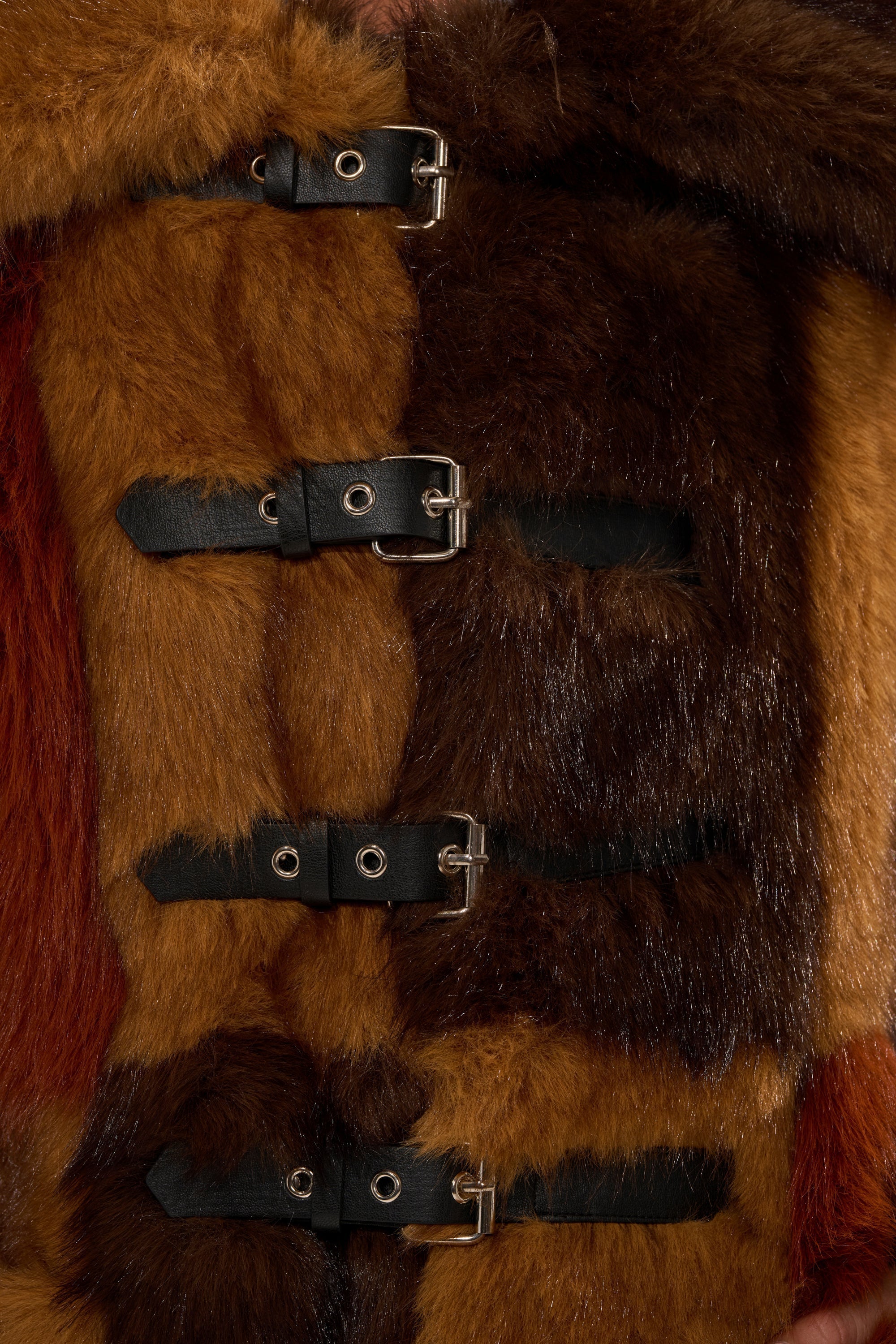 WILD CARD PATCHWORK FAUX FUR