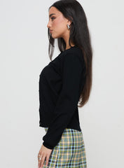 Capeside Knit Cardigan Black