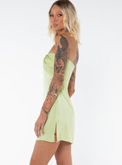 Irena Strapless Mini Dress Green Tall