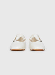Billini Finnegan Ballet Flats Bone Patent