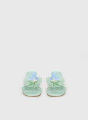 Azira Flower Detail Heels Blue