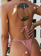 Jenner Triangle Bikini Top Pink