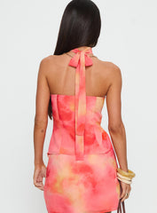 Fondness Scarf Detail Strapless Top Multi