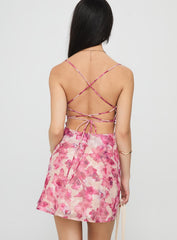 Celena Mini Dress Pink Multi