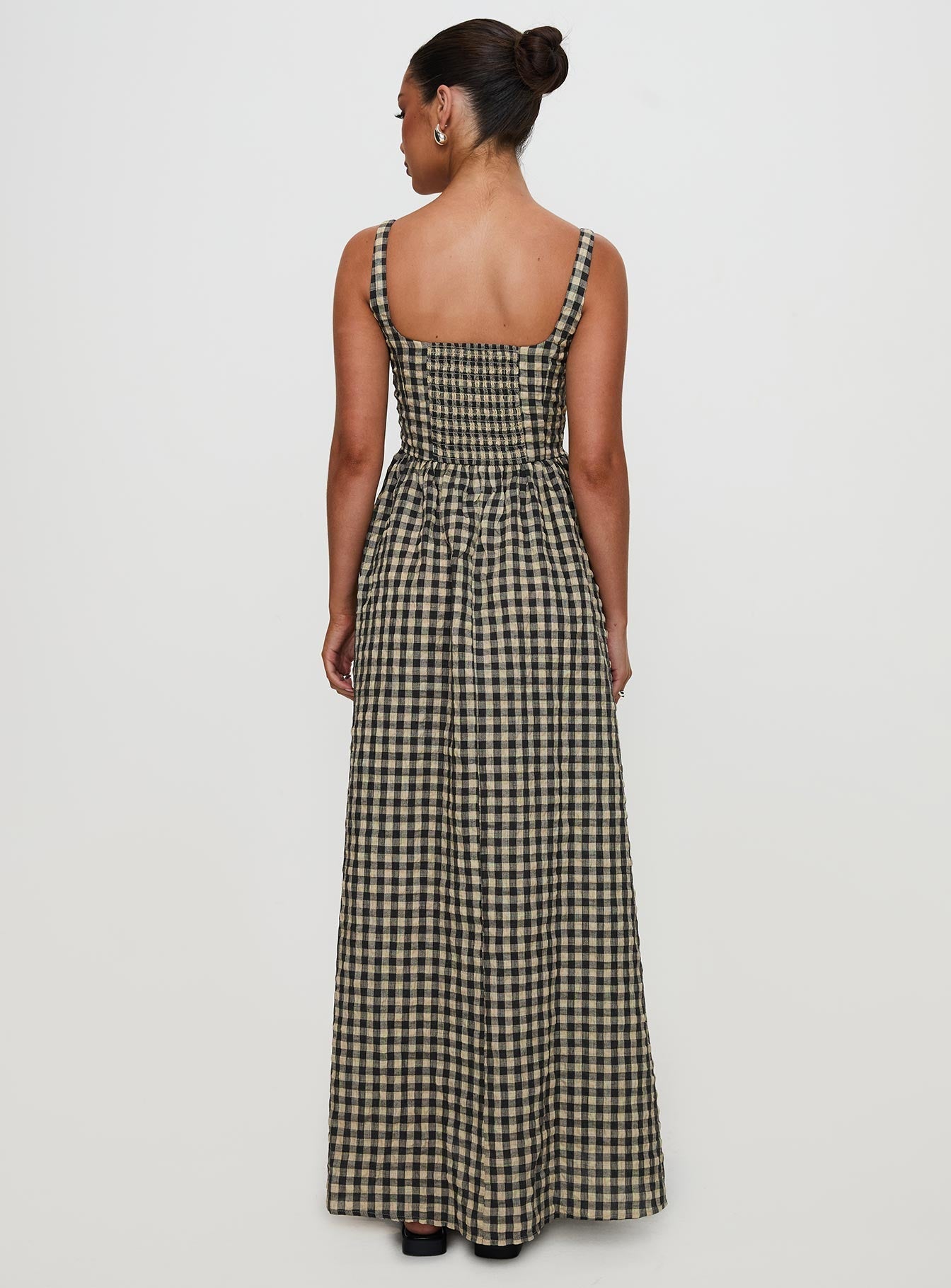 Cartmel Check Maxi Dress Black / Cream