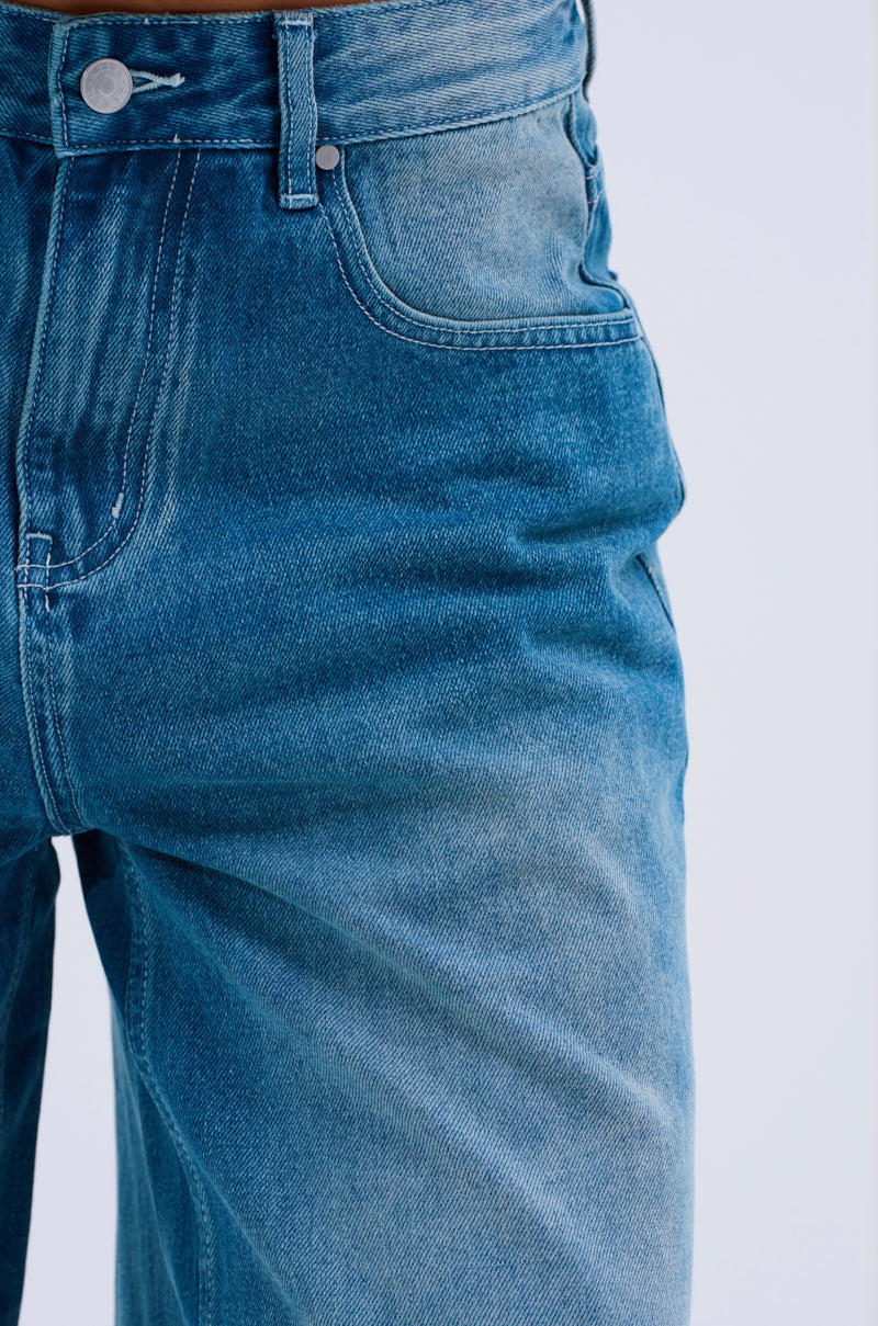 LITERAL PERFECTION BLUE DENIM BERMUDA SHORTS