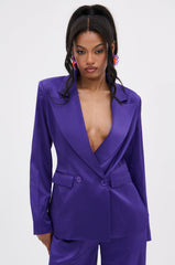 SAY YOU LOVE ME SATIN BLAZER