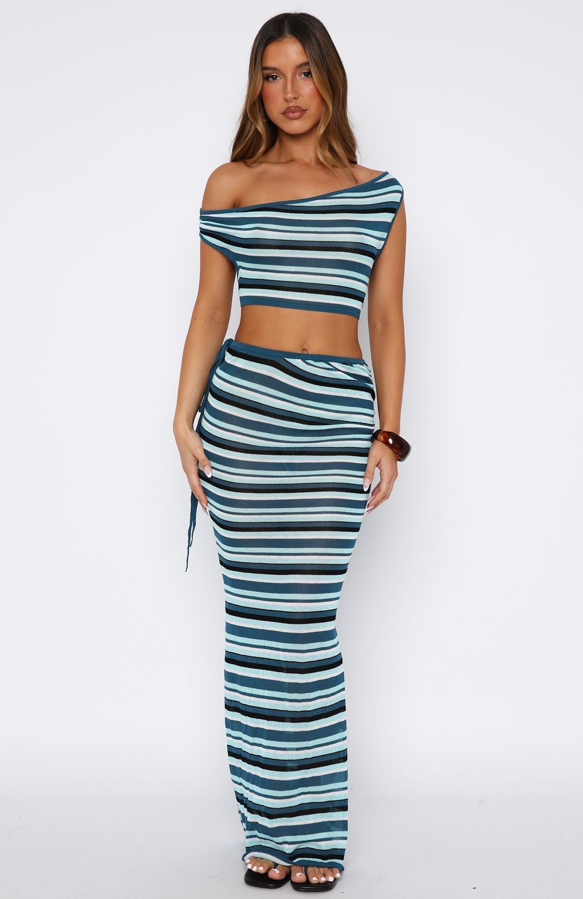 Some Where Beyond Knit Top Blue Horizon