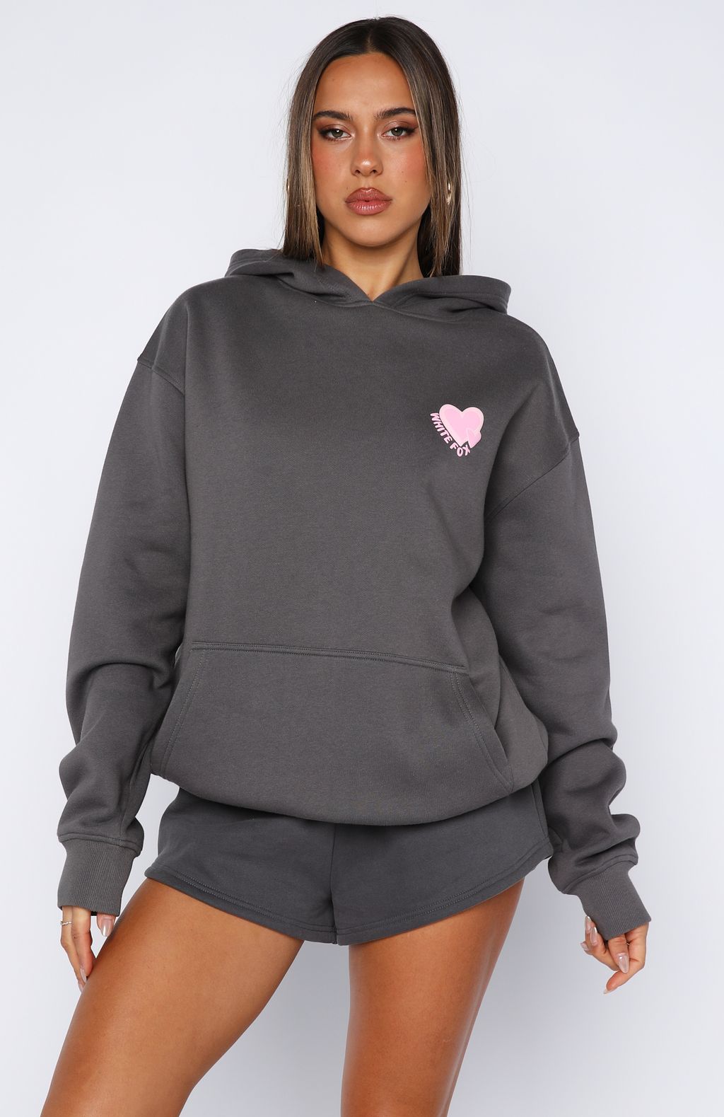 Never Stopping Oversized Hoodie Volcanic