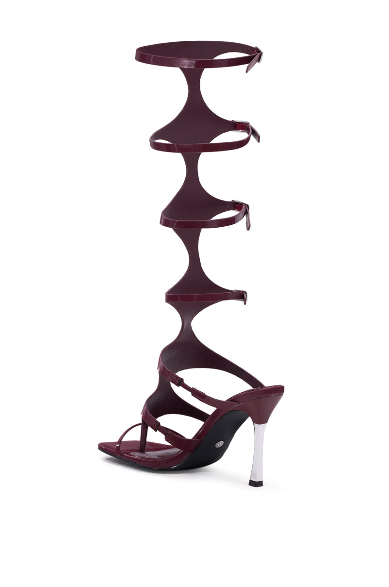 AZALEA WANG DAGON LIQUID LUXE CAGED SANDAL