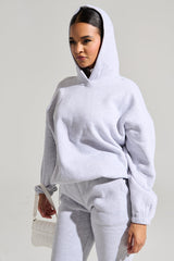 DEXTRA OVERSIZED HOODIE IN HEATHER GREY