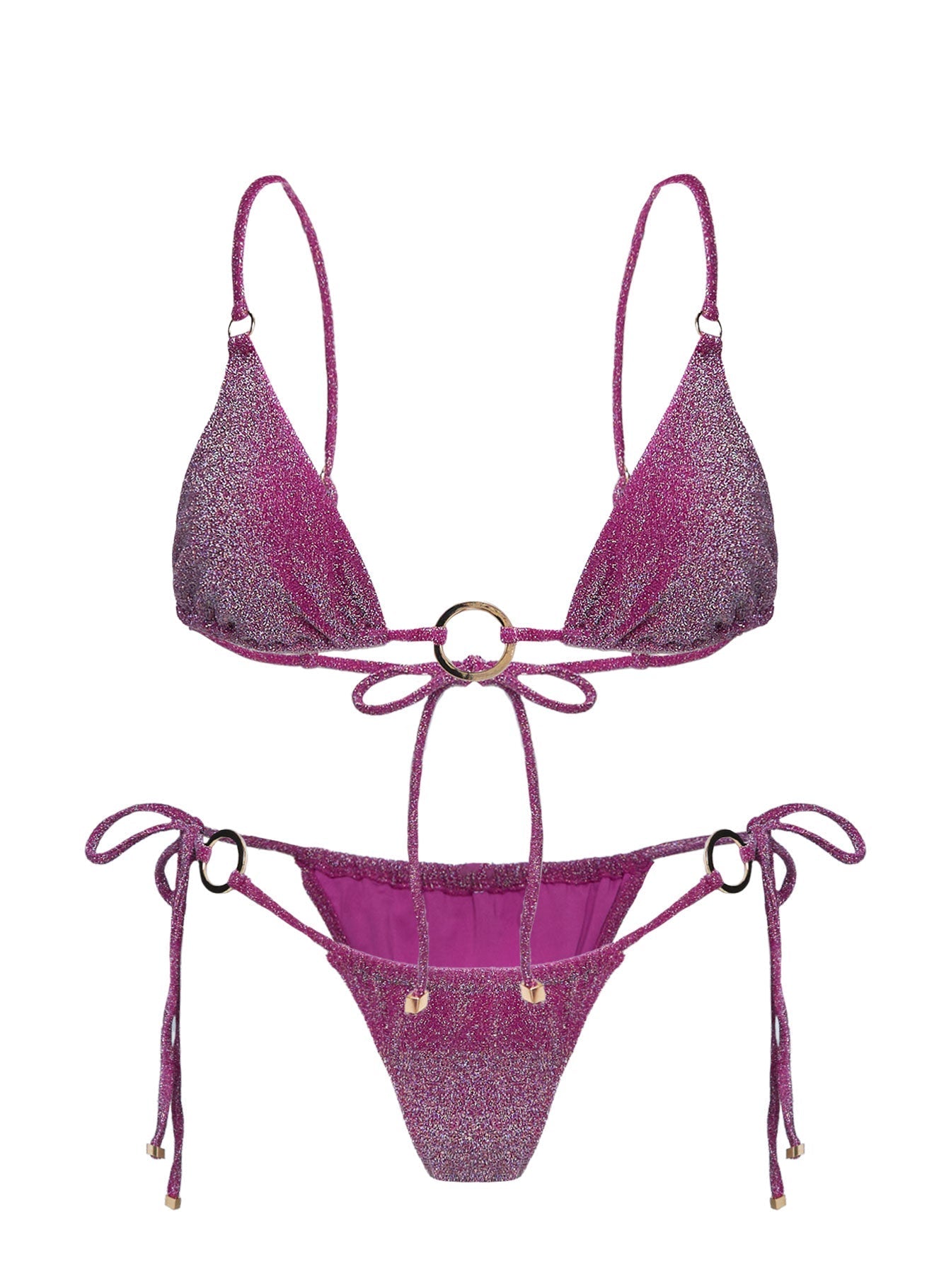 Entrancing Triangle Bikini Top Purple