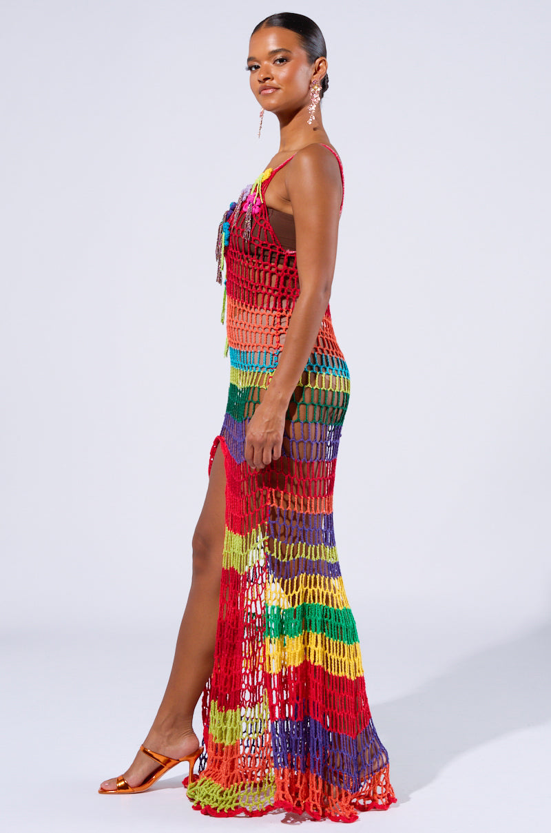 OCEAN BREEZE CROCHET MAXI DRESS