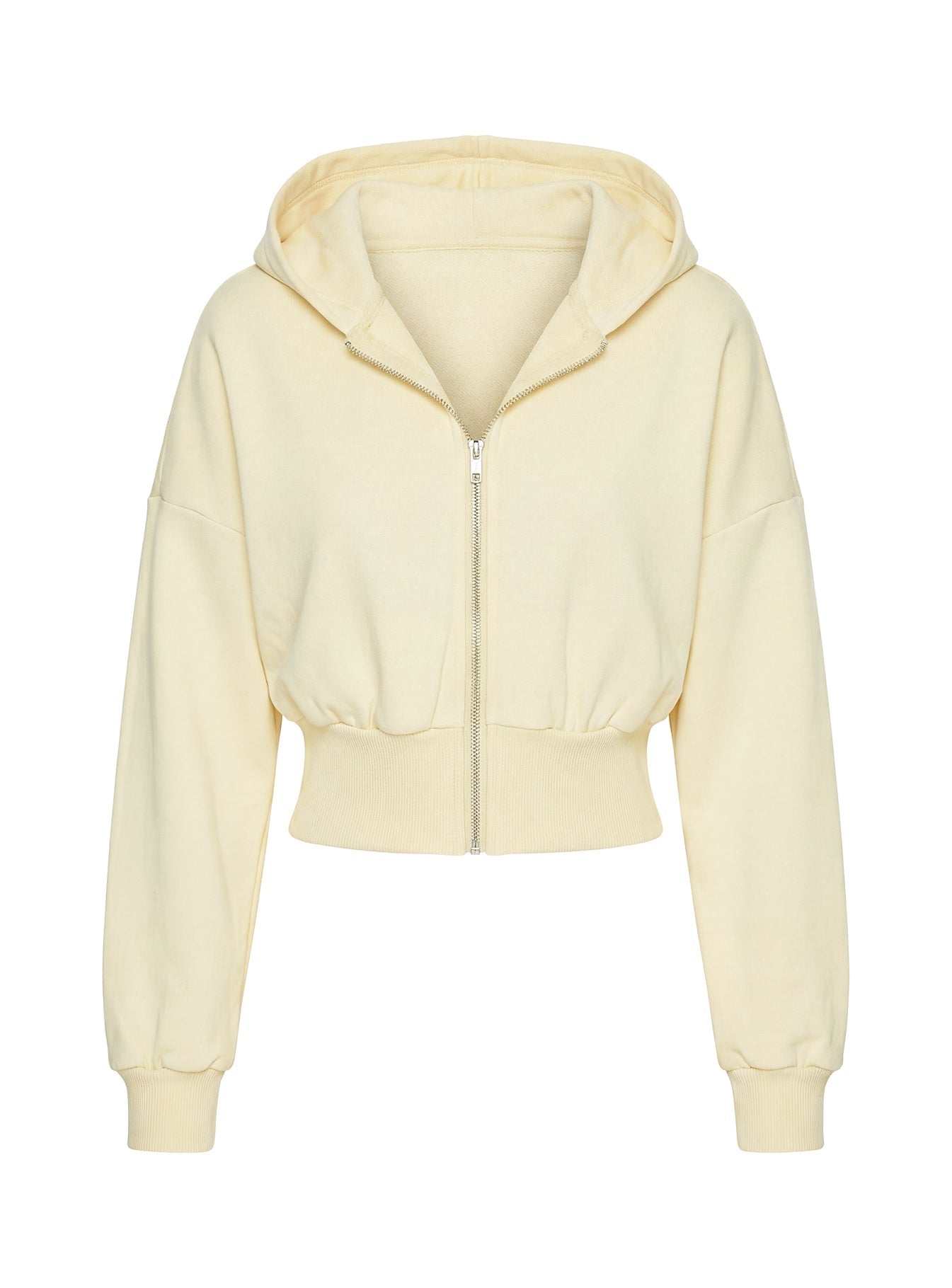 Daytime Cropped Blouson Hoodie Buttercream