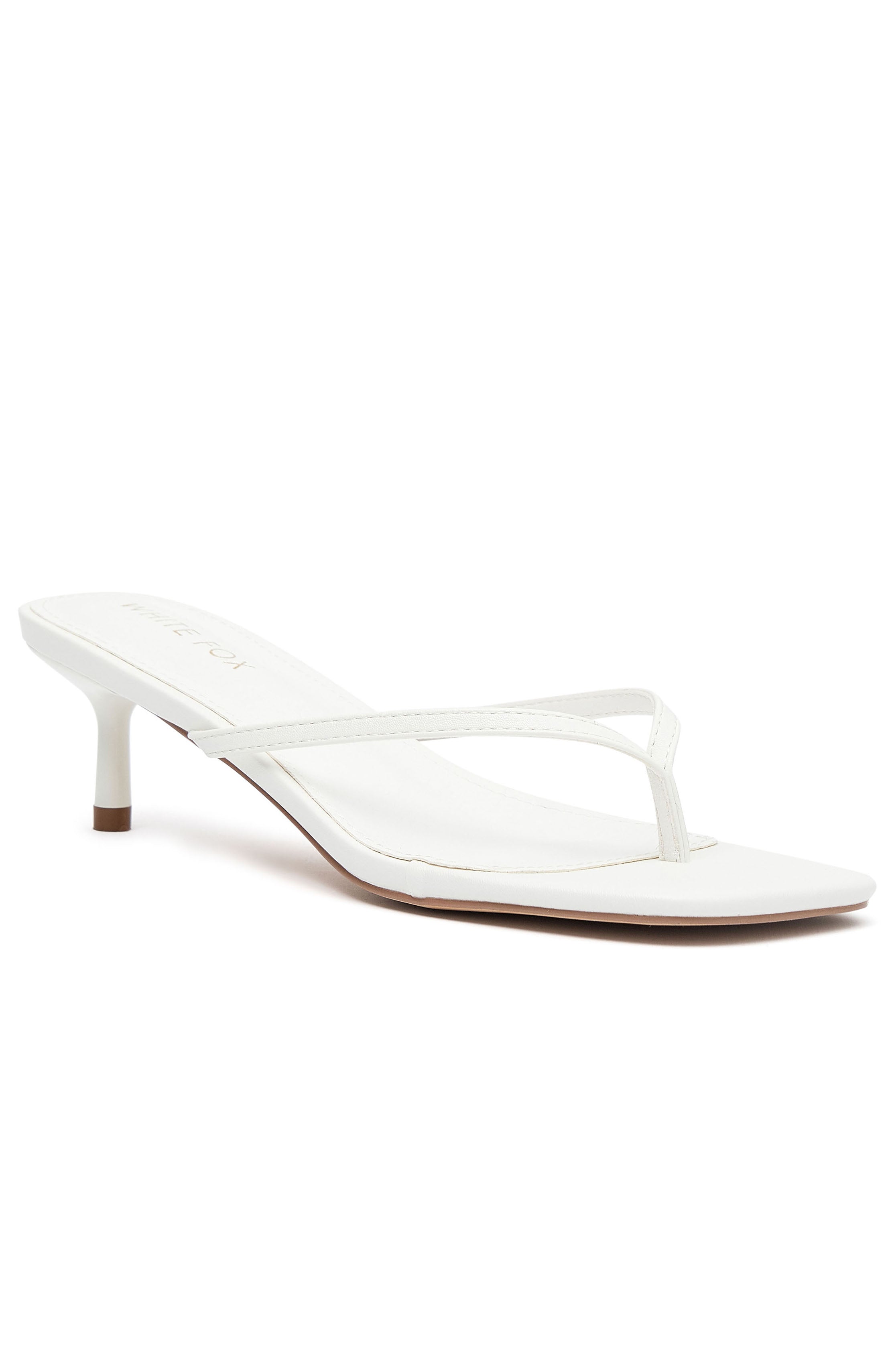 Hamptons Thong Heels White
