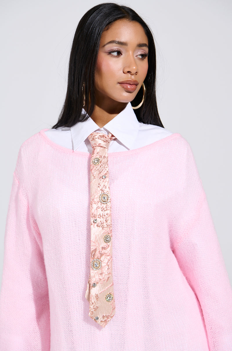 LIVE FOR IT EMBELLISHED TIE