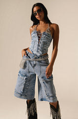 LANA DENIM JORT