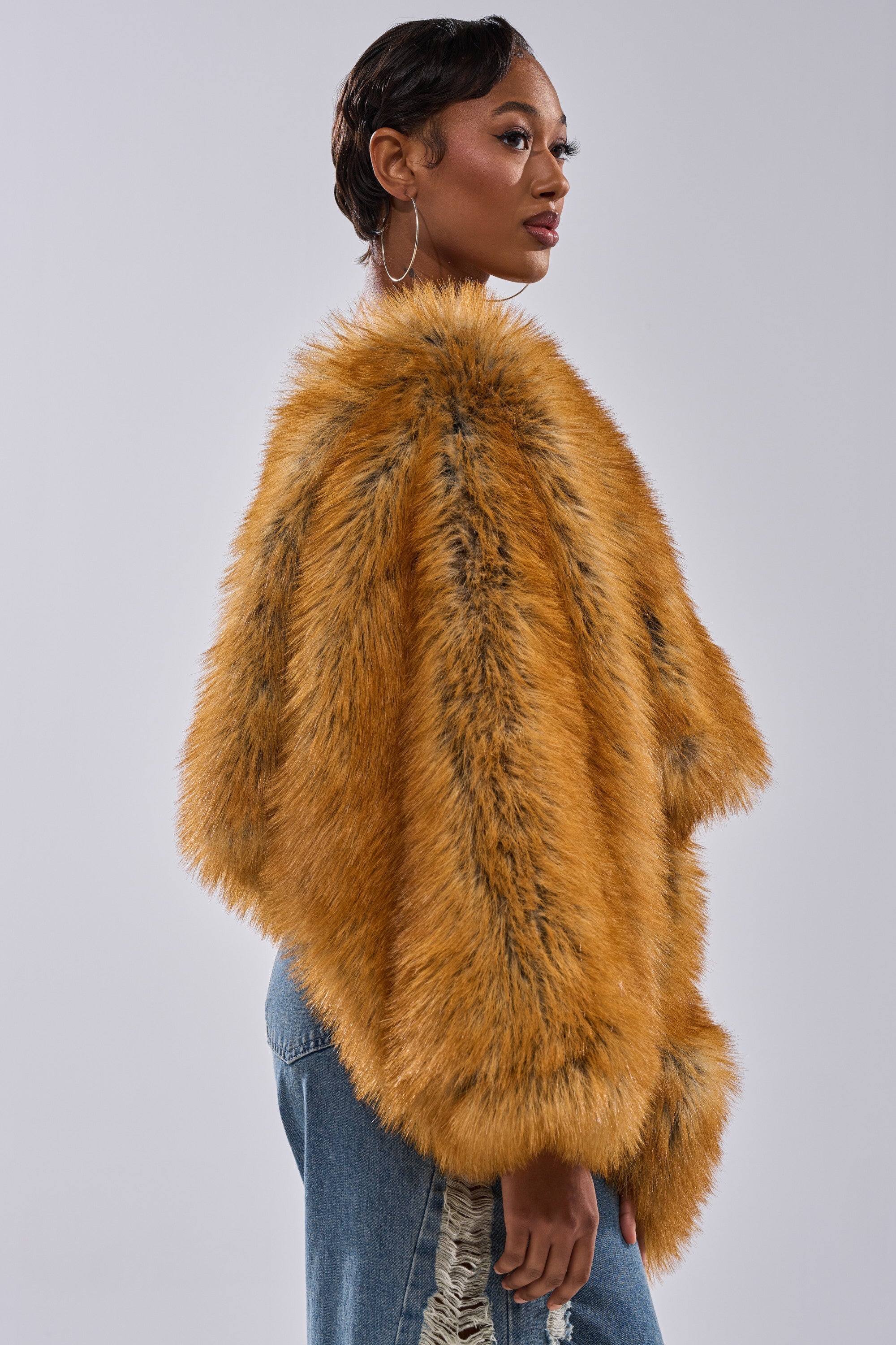 SNOW DAY FAUX FUR SWEATER
