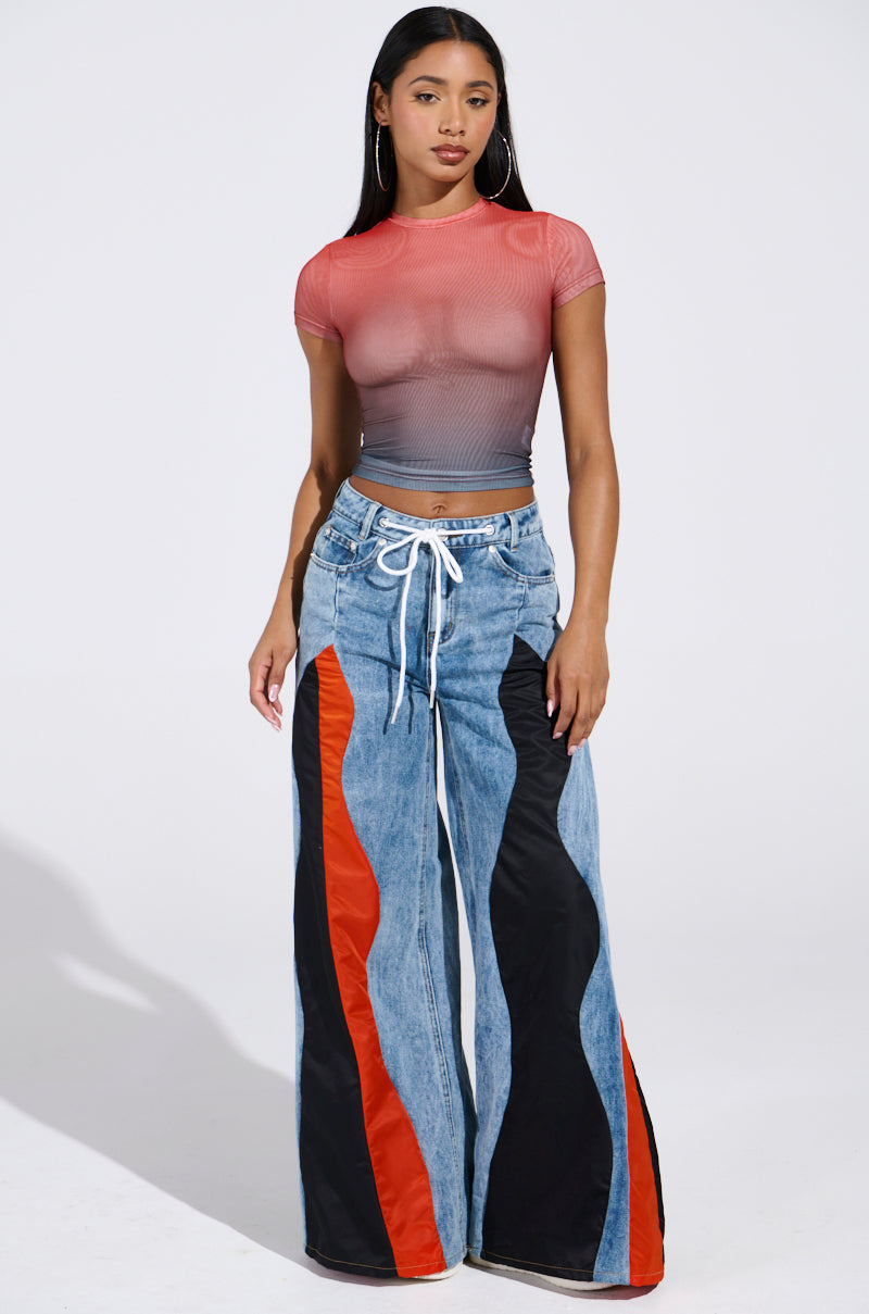DID IT AGAIN OMBRE MESH TSHIRT