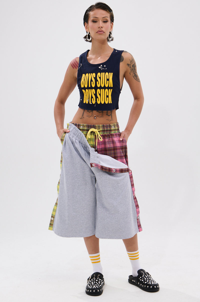 BOYS LIE DISTRESSED CROPPED TANK TOP