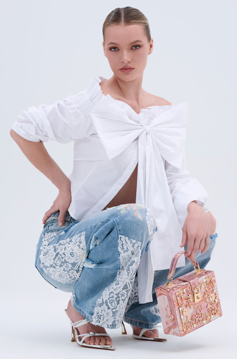 BOWED UP BLOUSE
