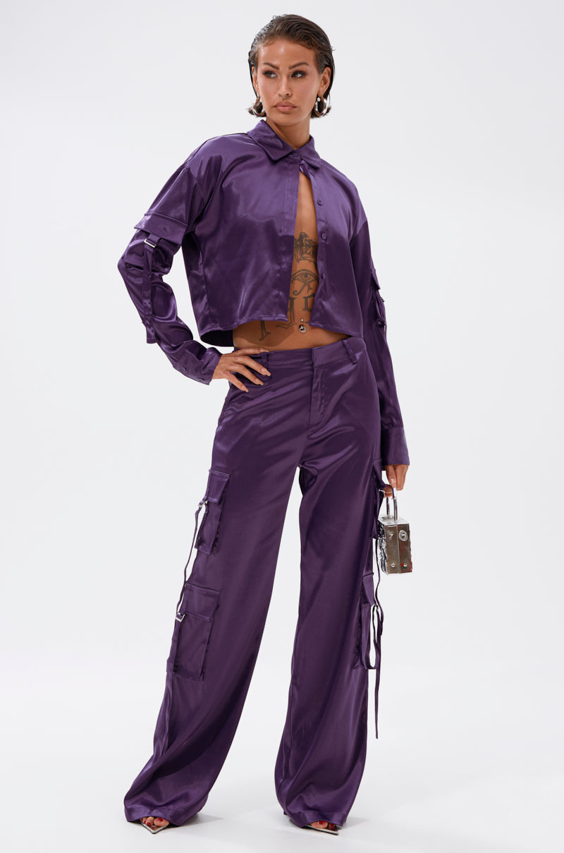 MAYBE ITS YOU SATIN TROUSER