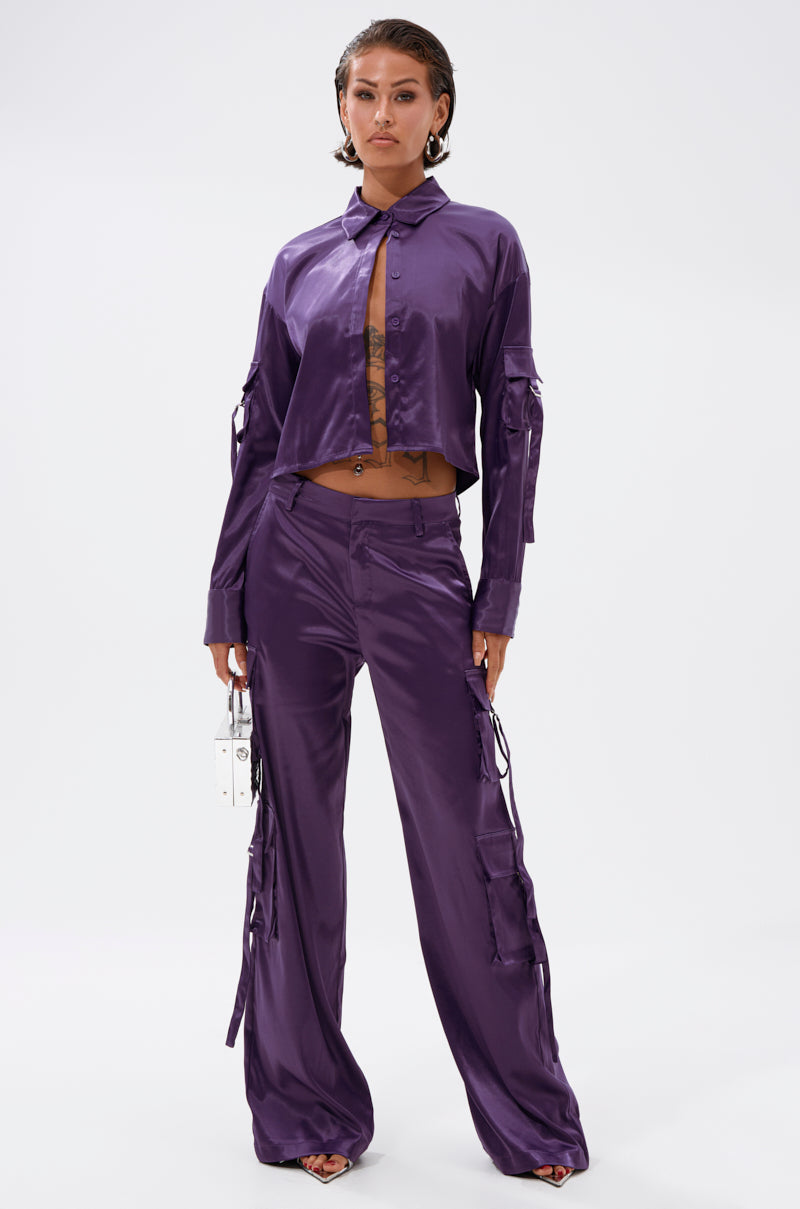 MAYBE ITS YOU SATIN TROUSER