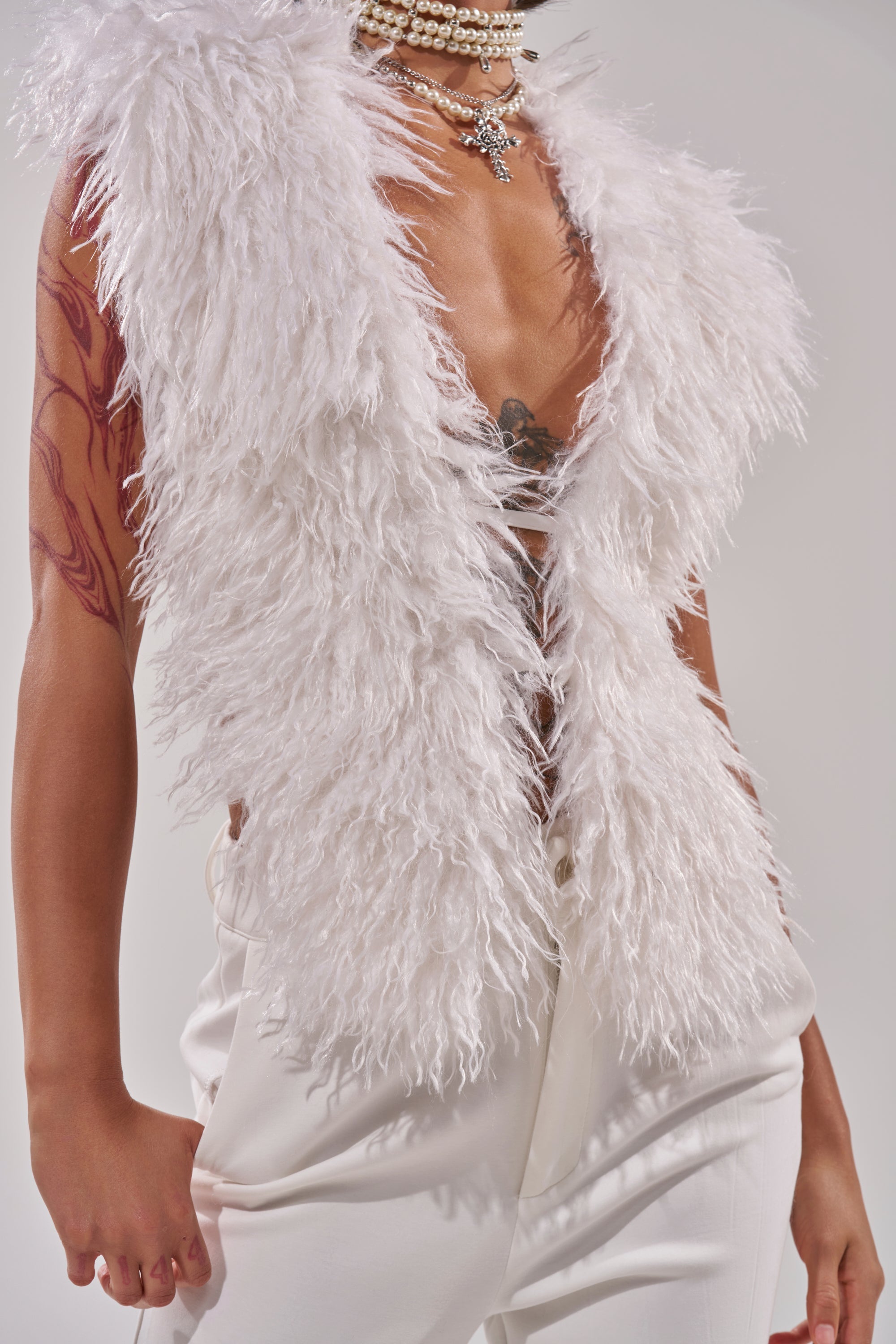 JAMEELA FAUX FUR TOP