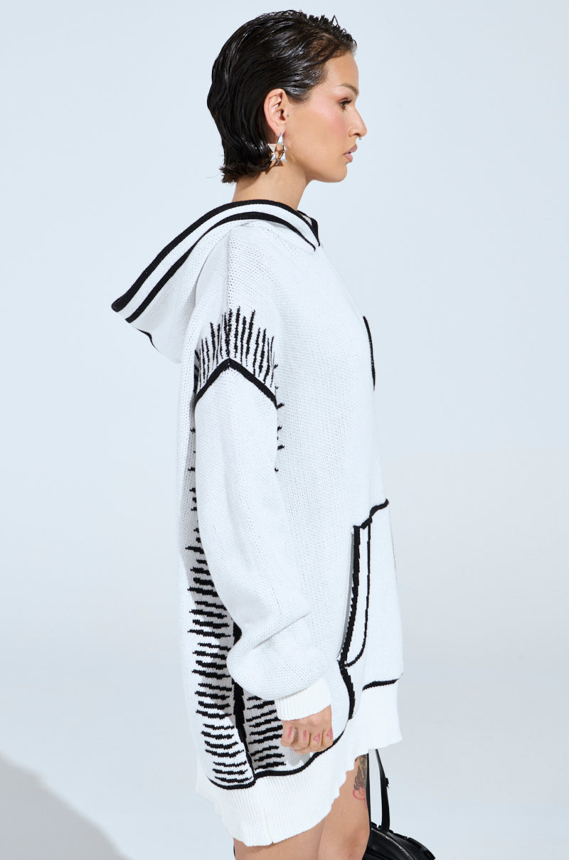 SKETCH IT KNIT SWEATSHIRT DRESS