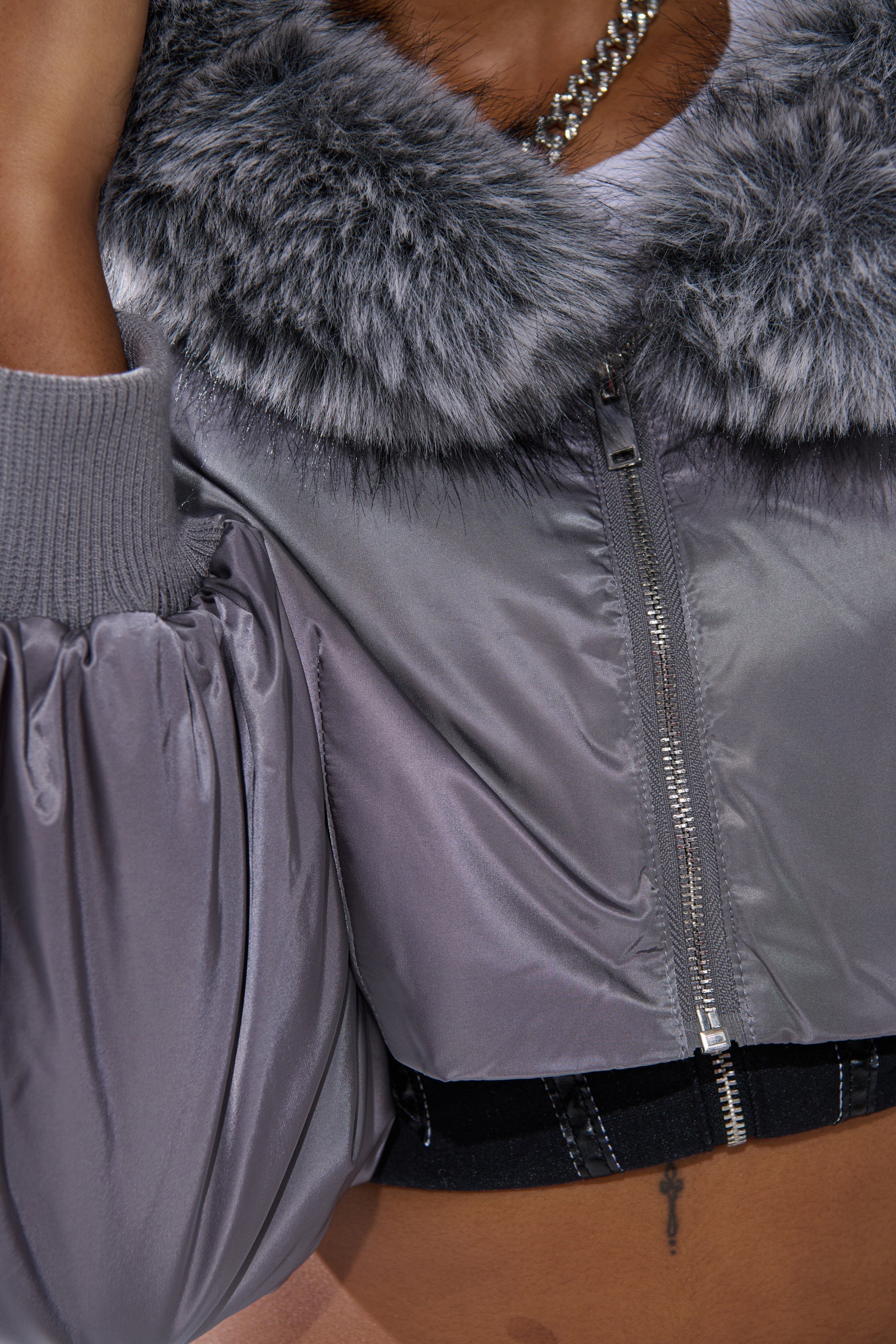 ITTY BITTY CROPPED BOMBER