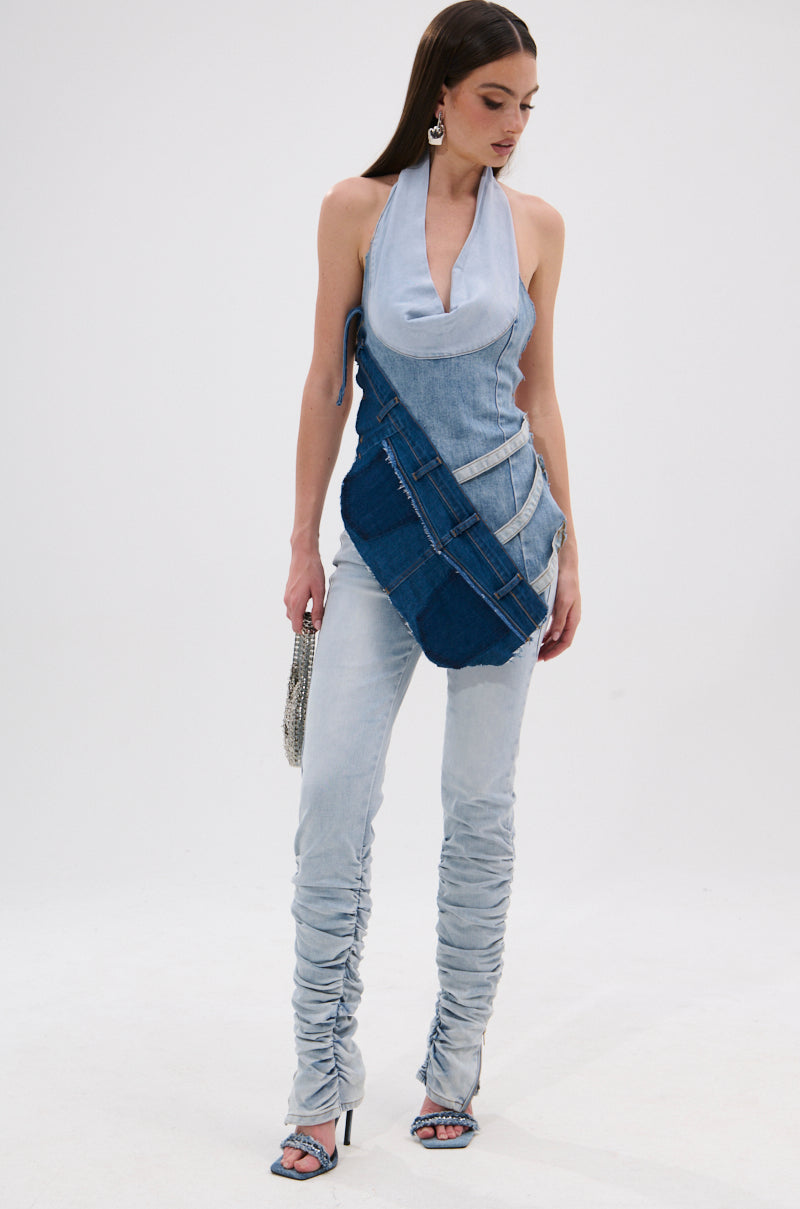 LACE IT UP SKINNY DENIM PANT
