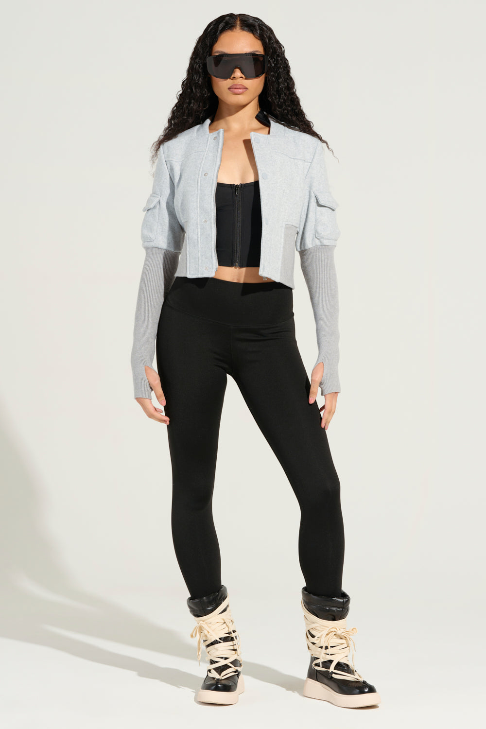 SNUGGLE FLEX FLEECE LEGGING IN BLACK