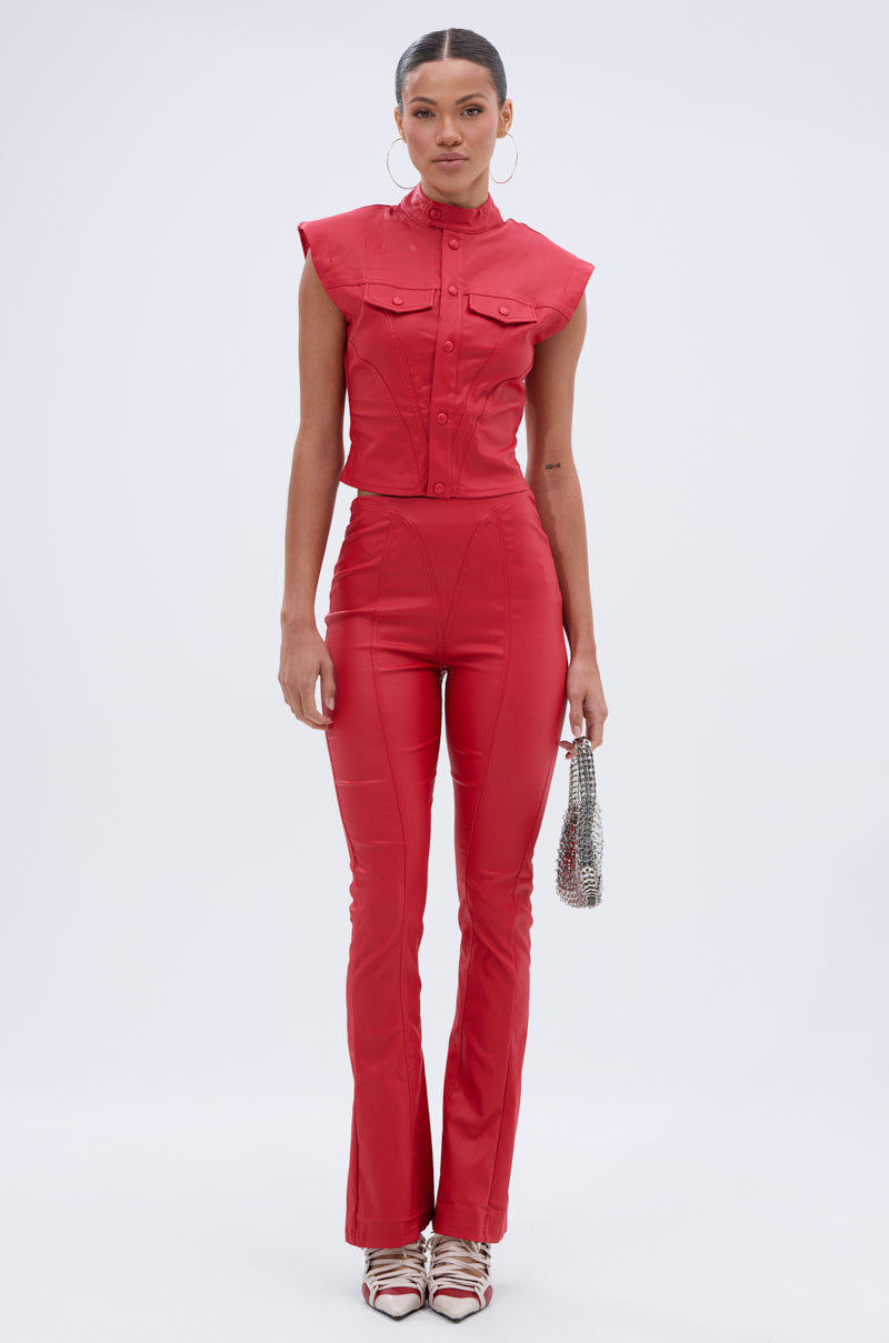 BIG CITY LIVIN FAUX LEATHER LEGGING