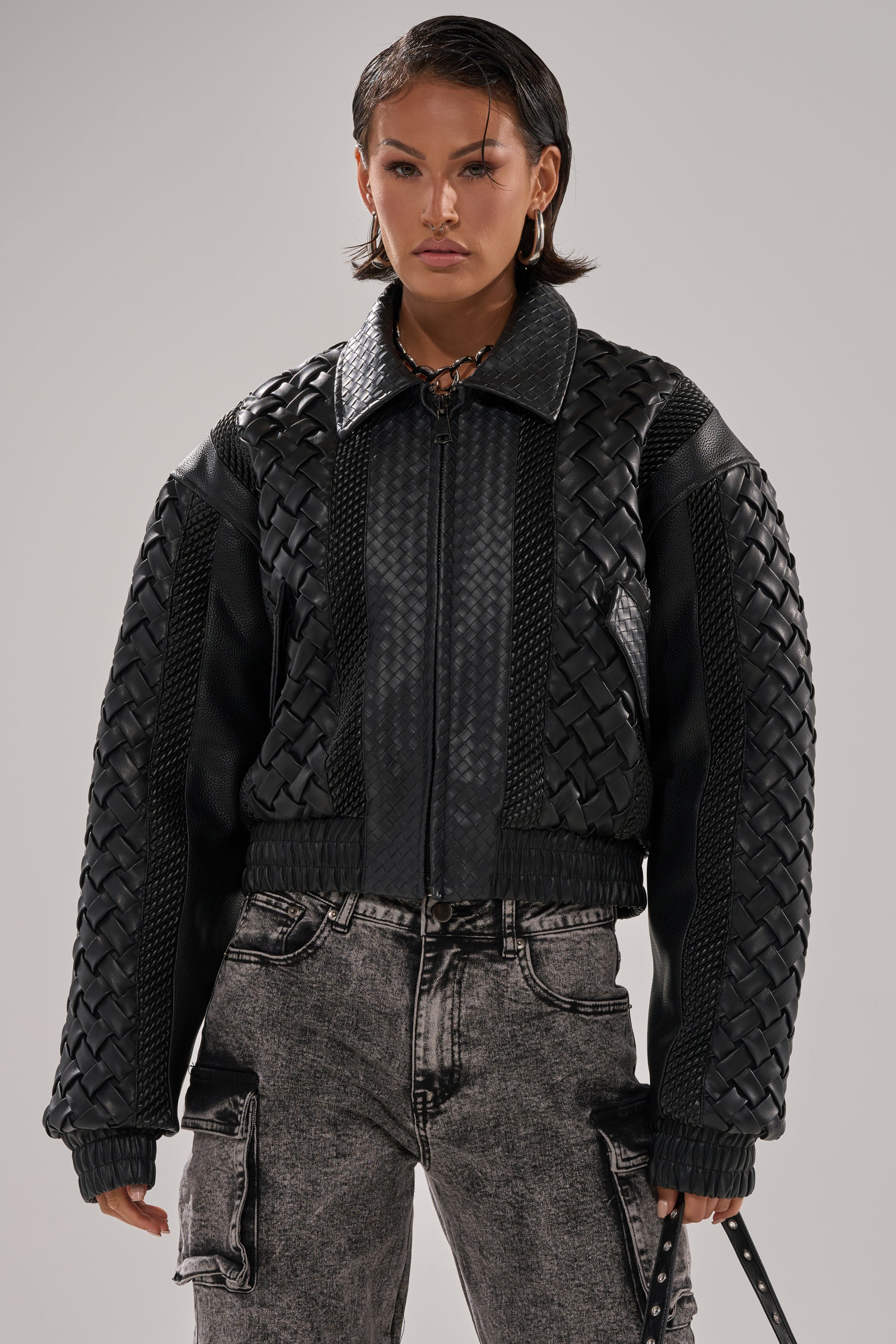 KEEP IT LOWKEY PATCHWORK BOMBER